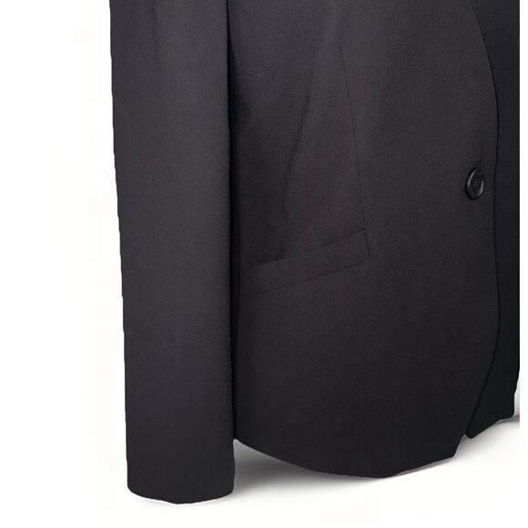 J.Crew Women 10 Black Blazer Jacket Lined Tailored Button Office Career Minimal - Picture 4 of 7